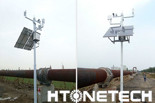 邢台市热力管道监控项目，采用太阳能供电+无线网桥的传输！